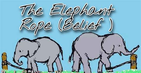 elephant tied with rope|Short Story: The Elephant and The Rope .